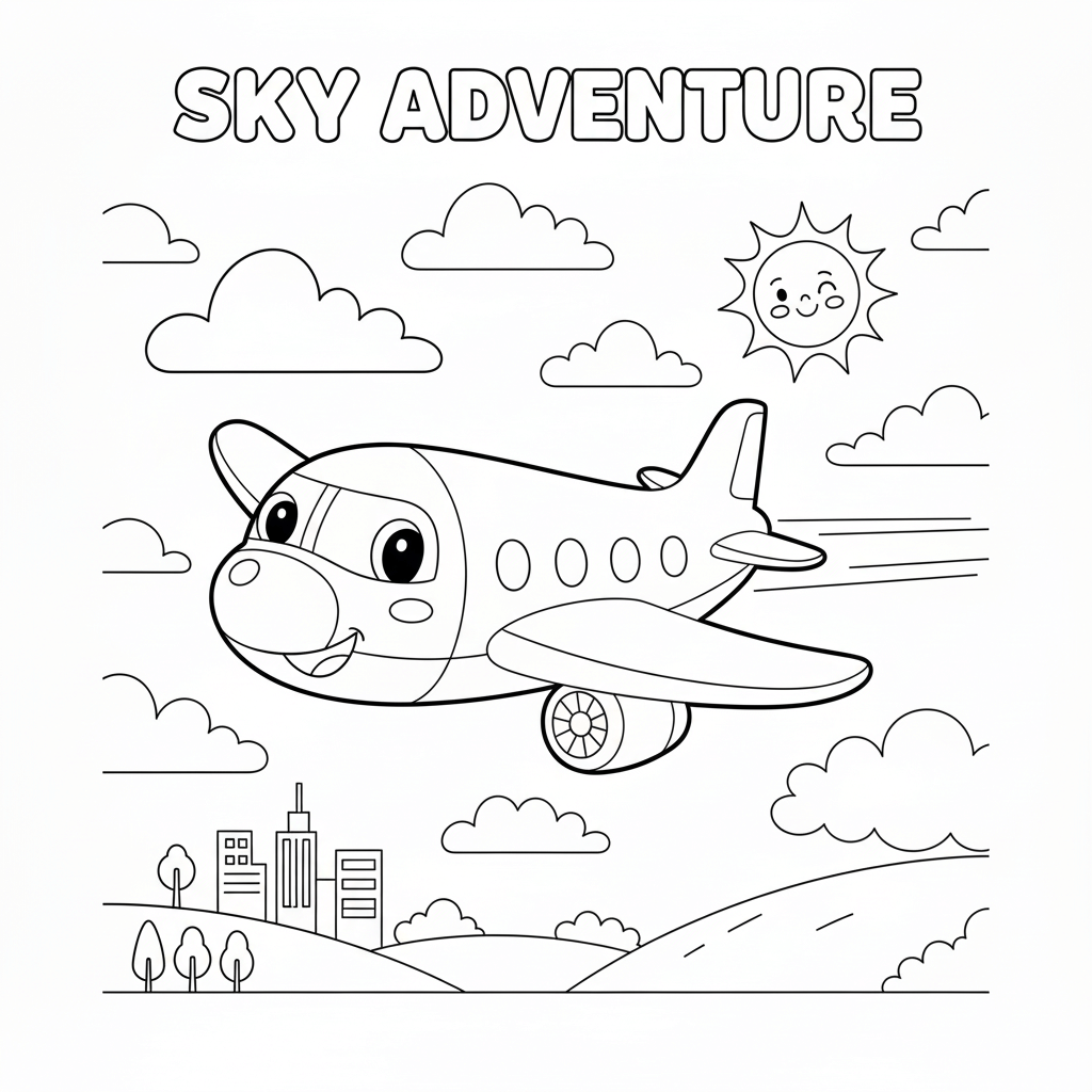 Airplane Coloring Page