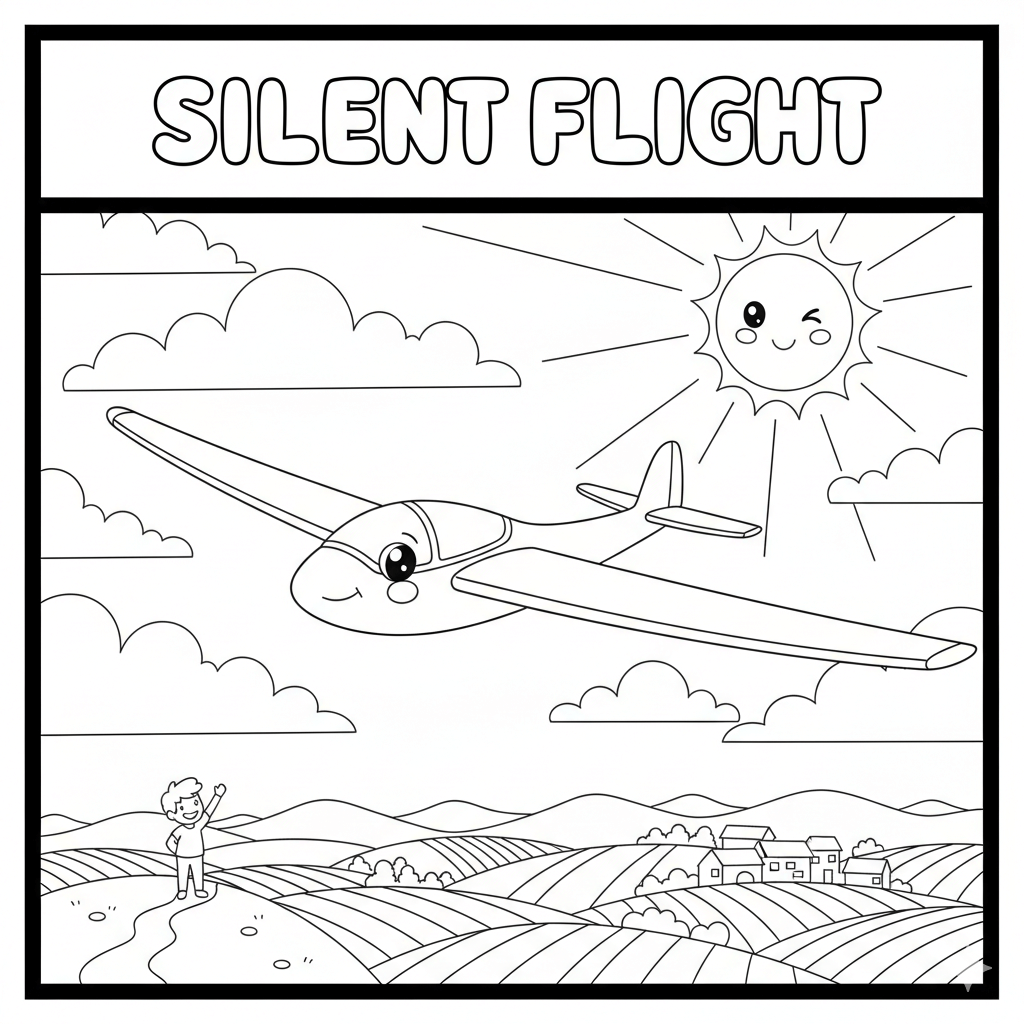 Glider Coloring Page