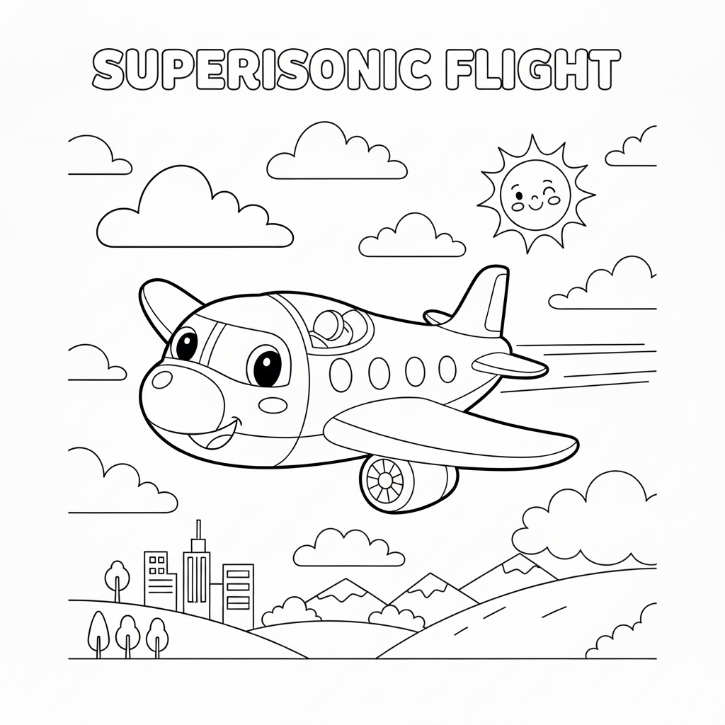 Jet Coloring Page