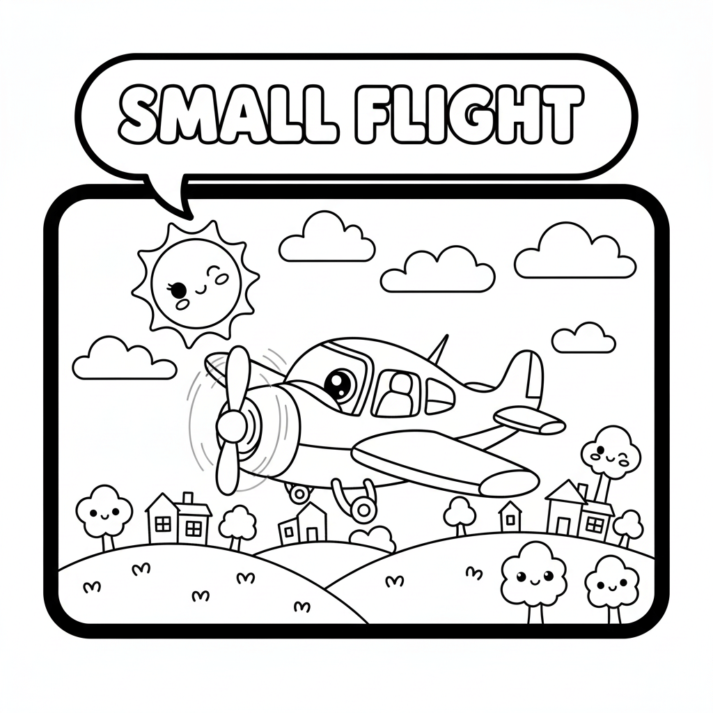 Small Plane Coloring Page