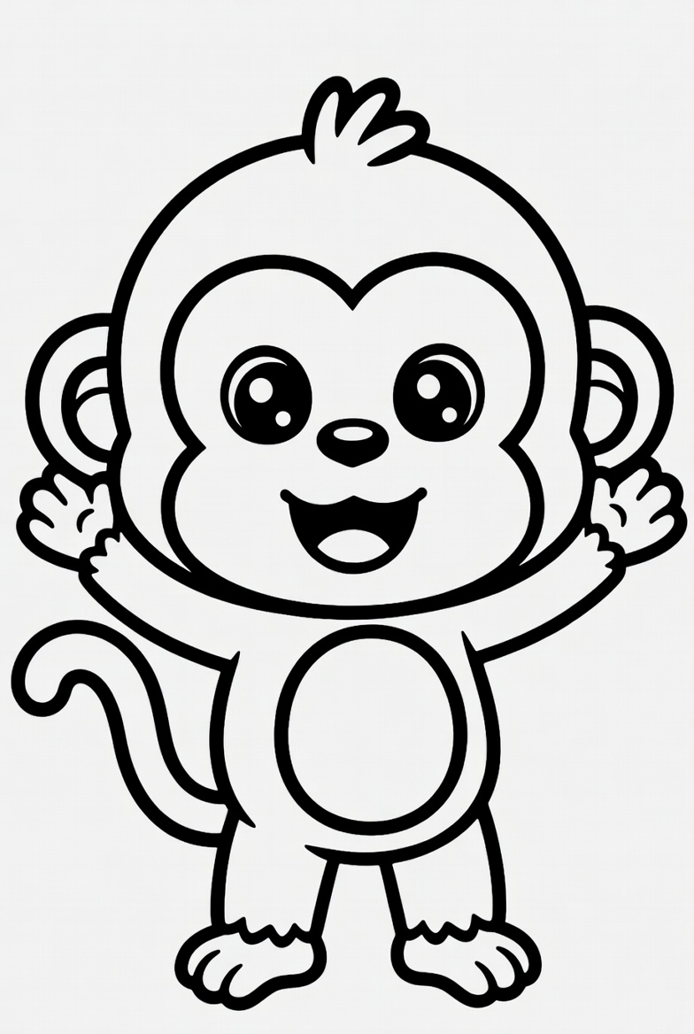 Monkey Coloring Page