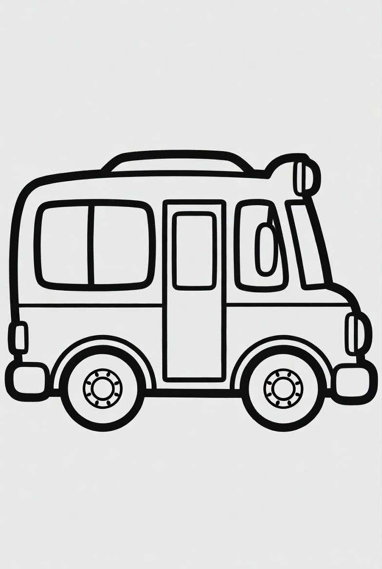 Bus Coloring Page