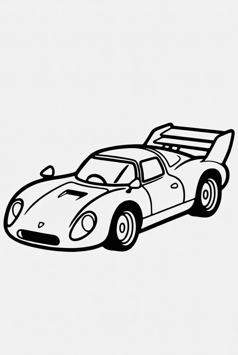 Race Car Coloring Page