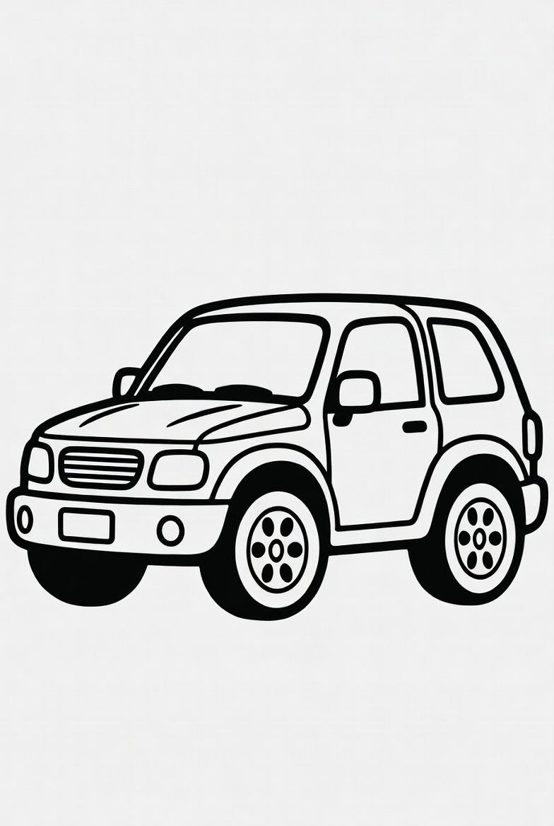 SUV Coloring Page