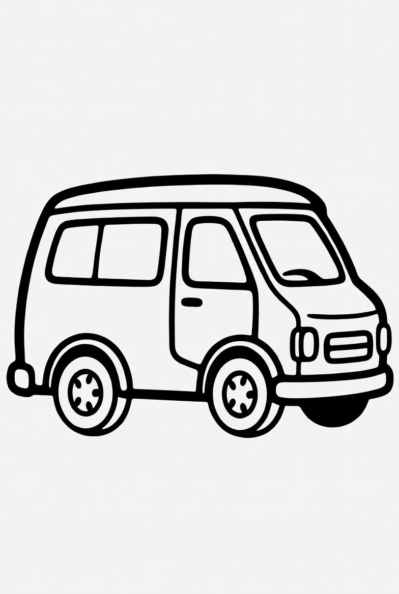 Van Coloring Page
