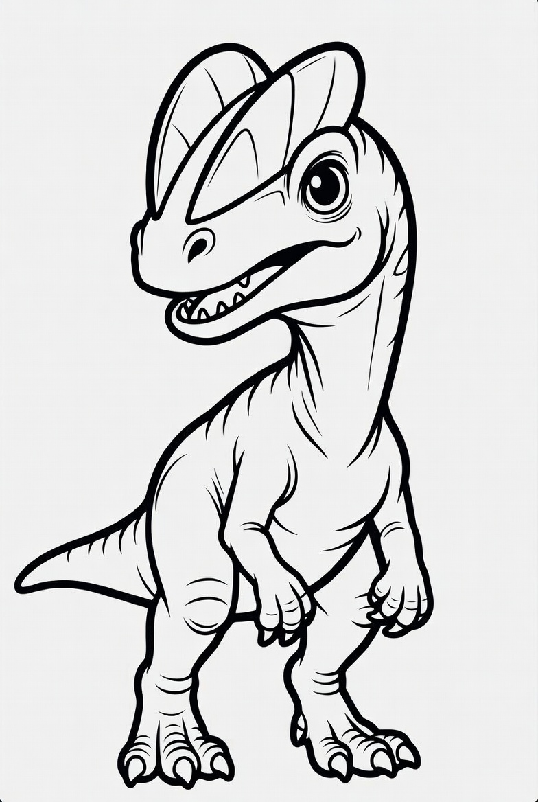 Dilophosaurus Coloring Page