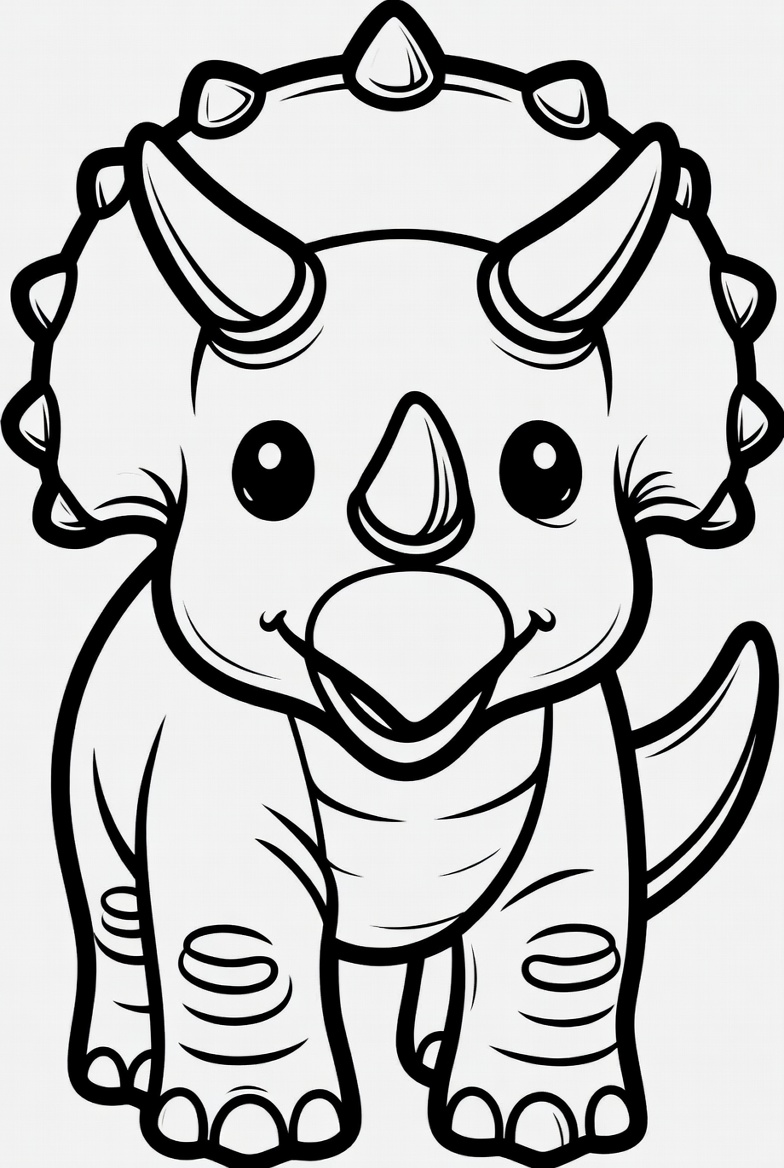 Triceratops Coloring Page