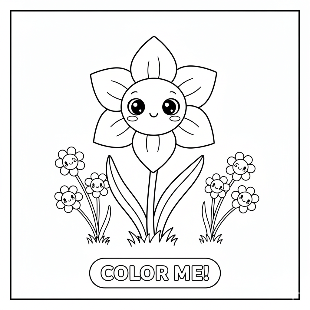 Daffodil Coloring Page