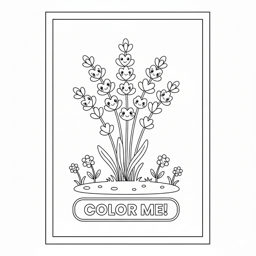 Lavender Coloring Page