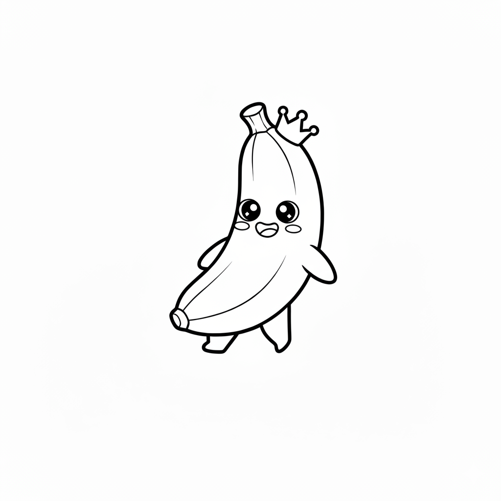 Banana Coloring Page