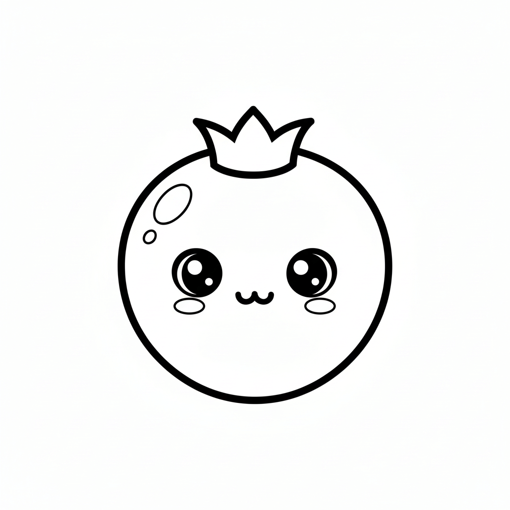Blueberry Coloring Page