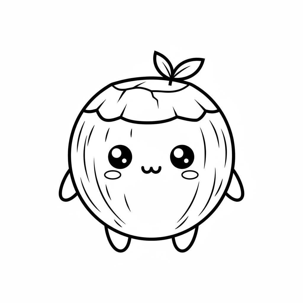 Coconut Coloring Page
