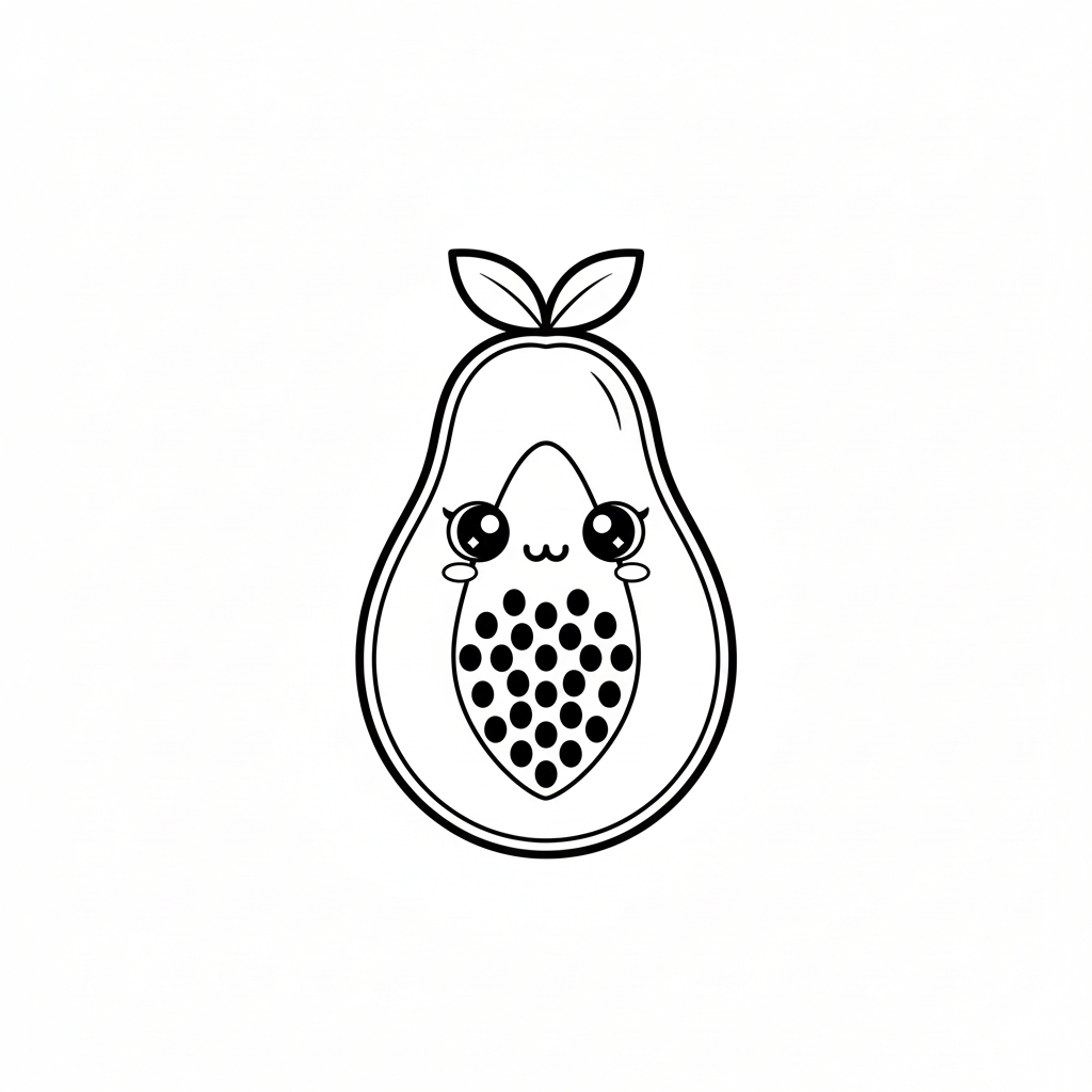 Papaya Coloring Page