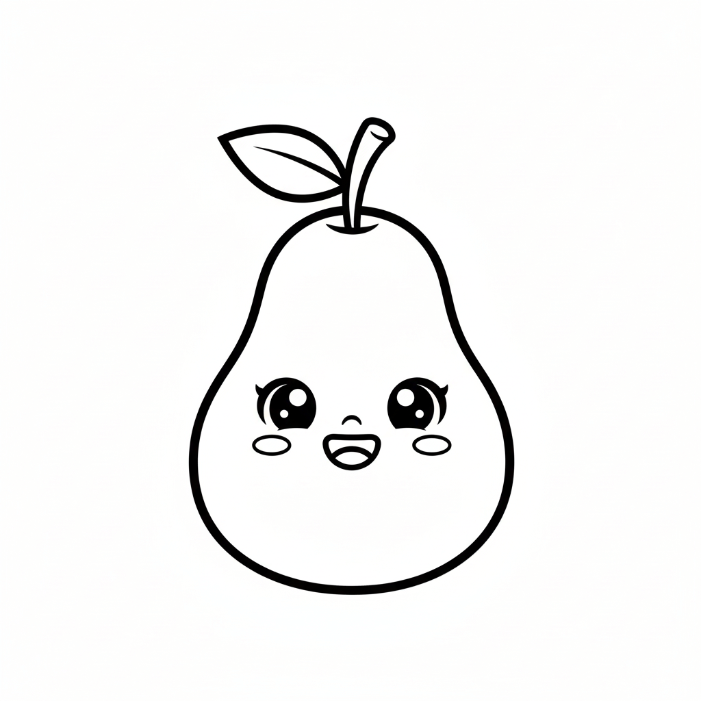 Pear Coloring Page