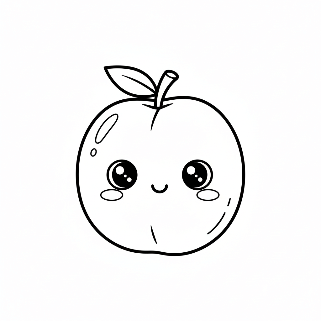 Plum Coloring Page