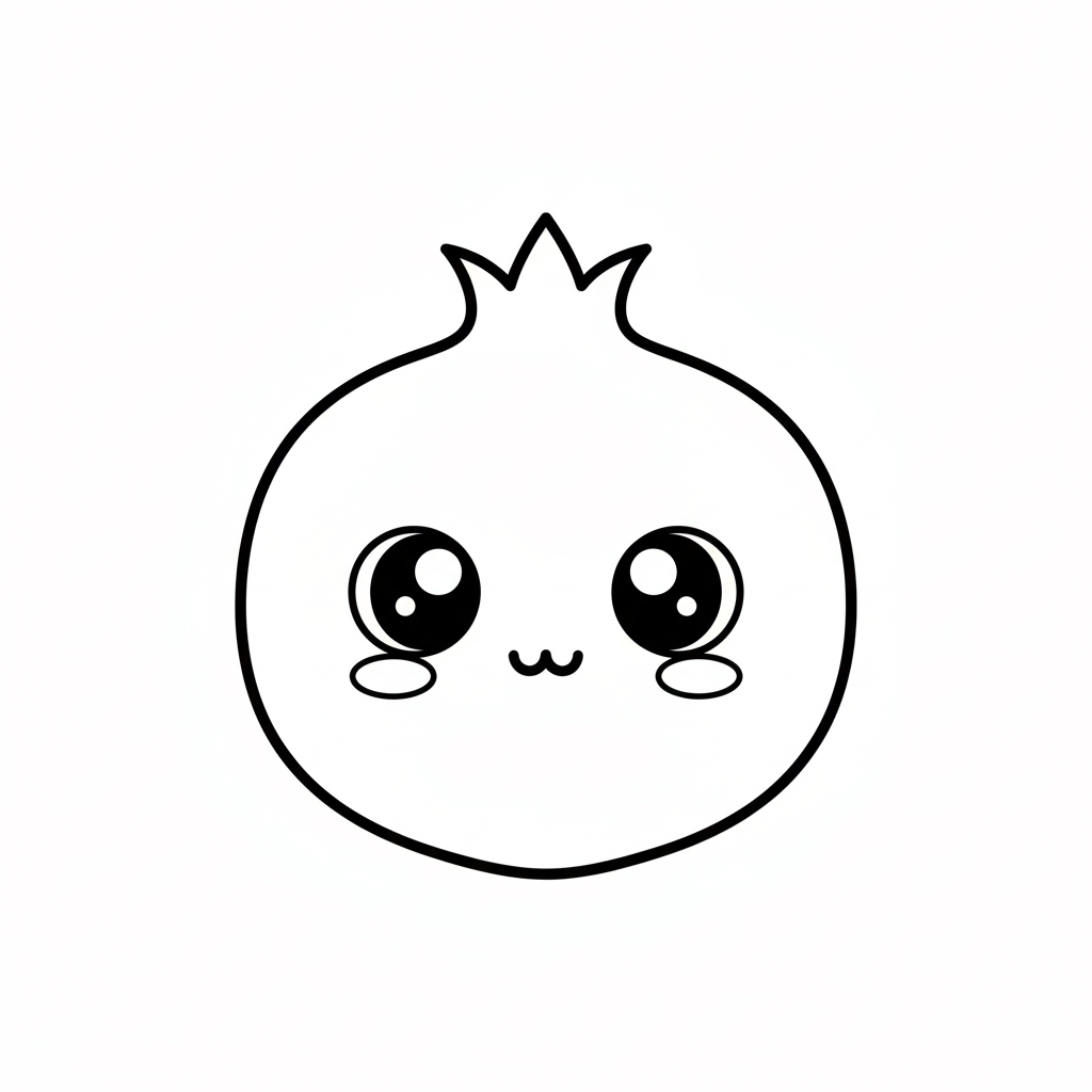 Pomegranate Coloring Page