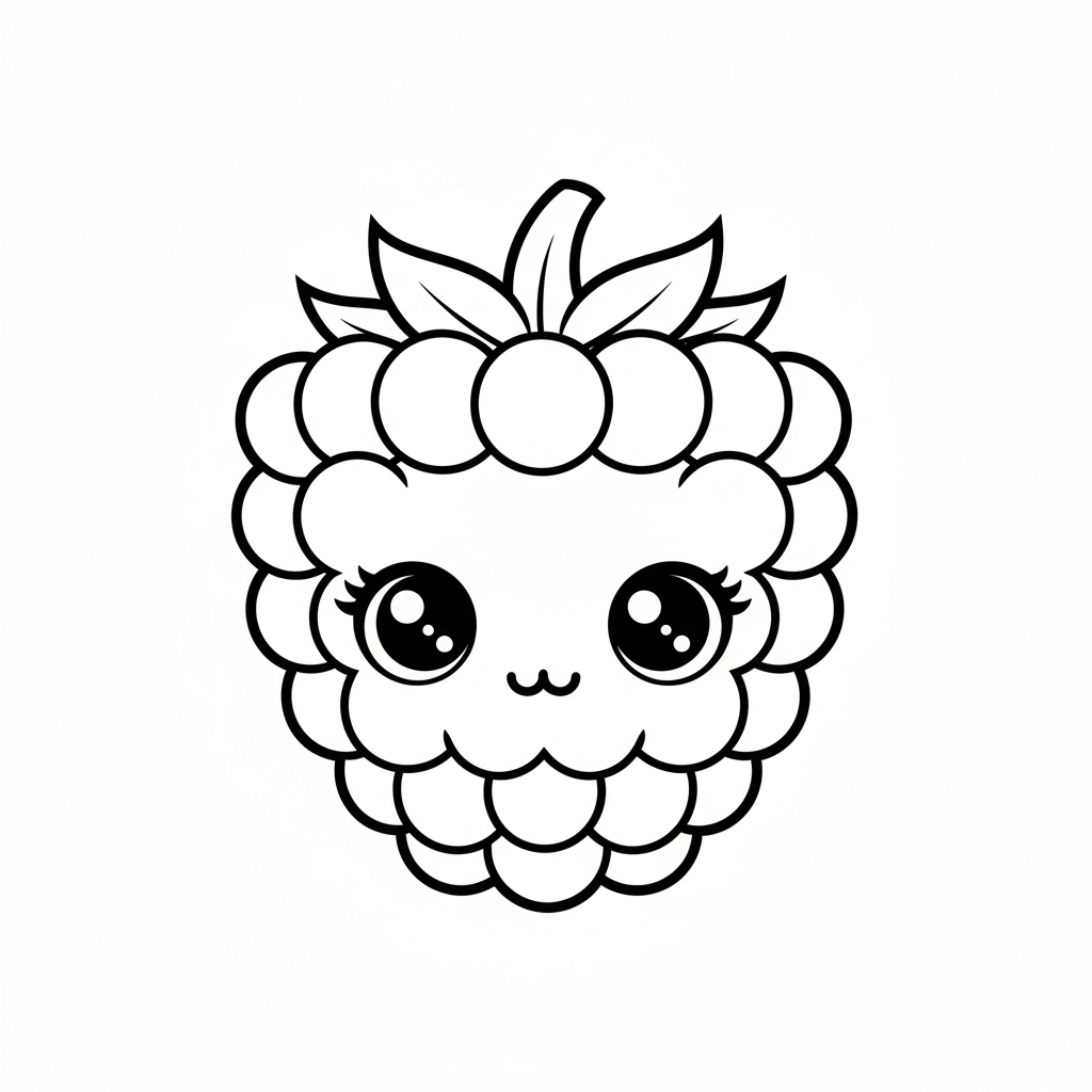 Raspberry Coloring Page