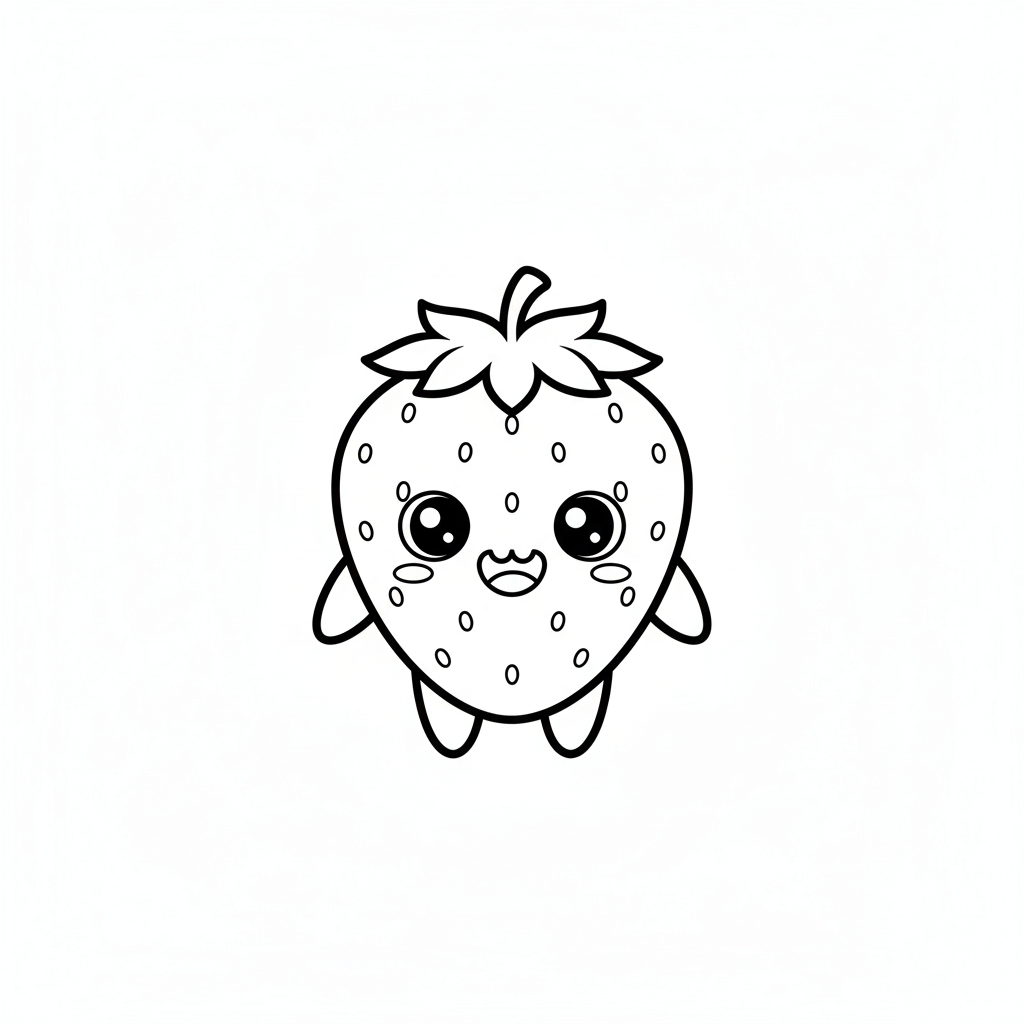 Strawberry Coloring Page