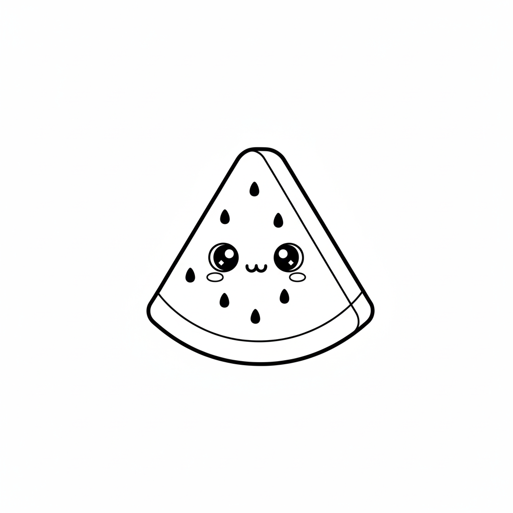 Watermelon Coloring Page