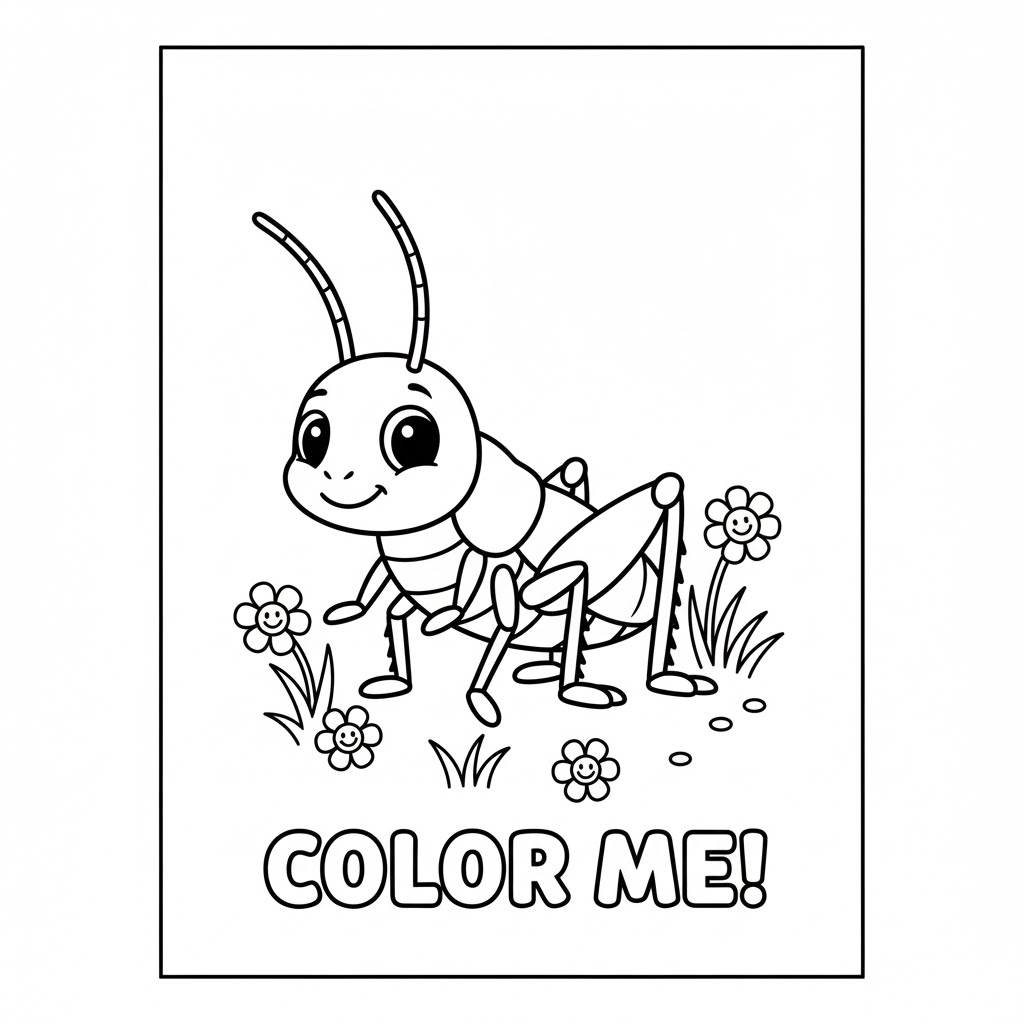 Cricket Coloring Page