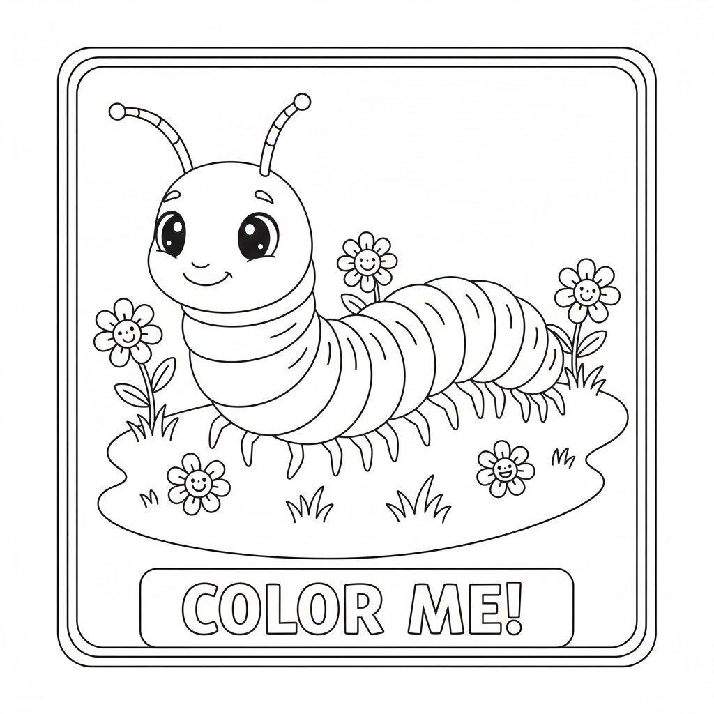 Millipede Coloring Page