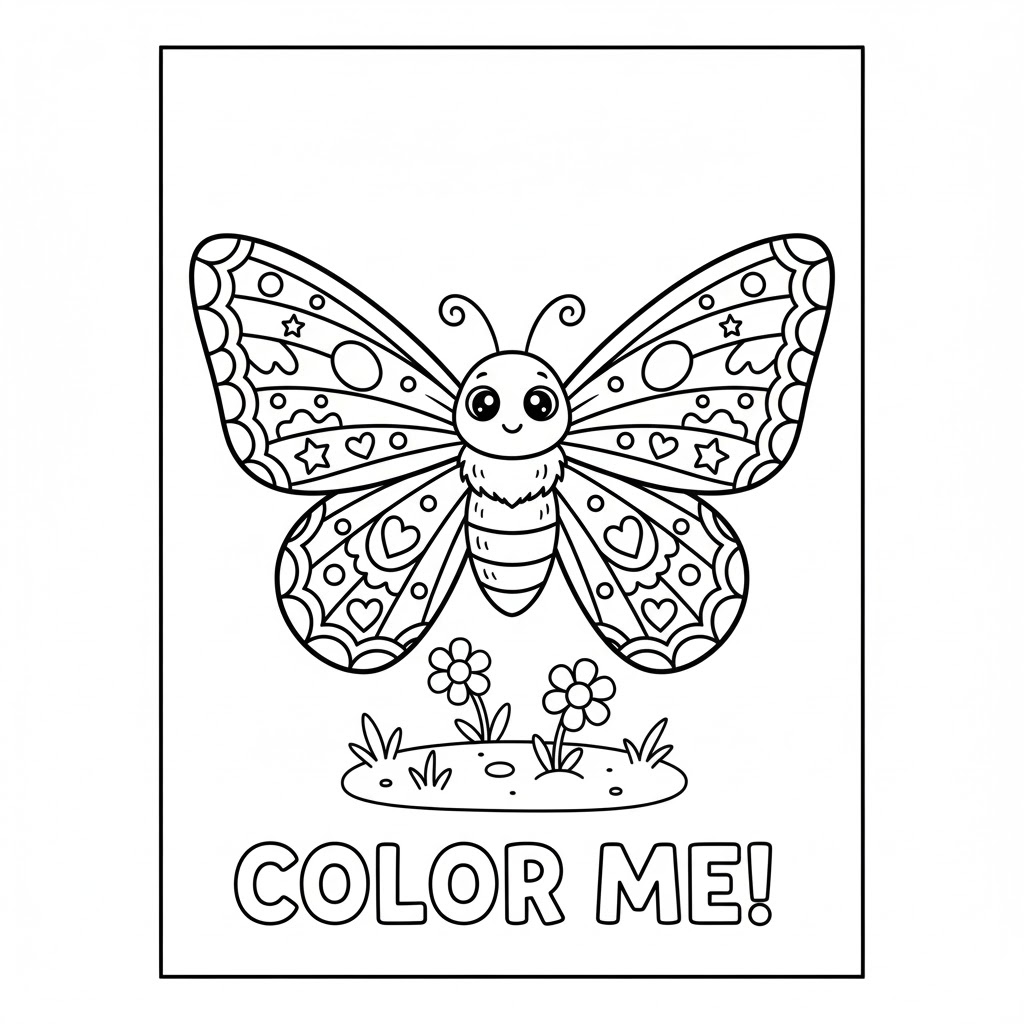 Moth Coloring Page