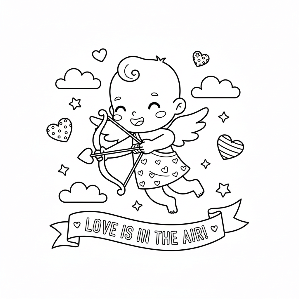 Cupid Coloring Page