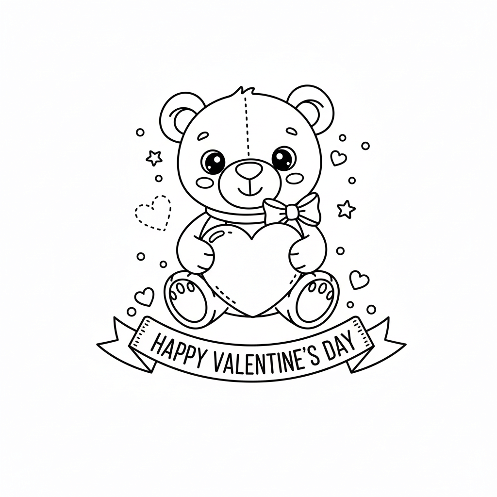 Teddy Bear Coloring Page
