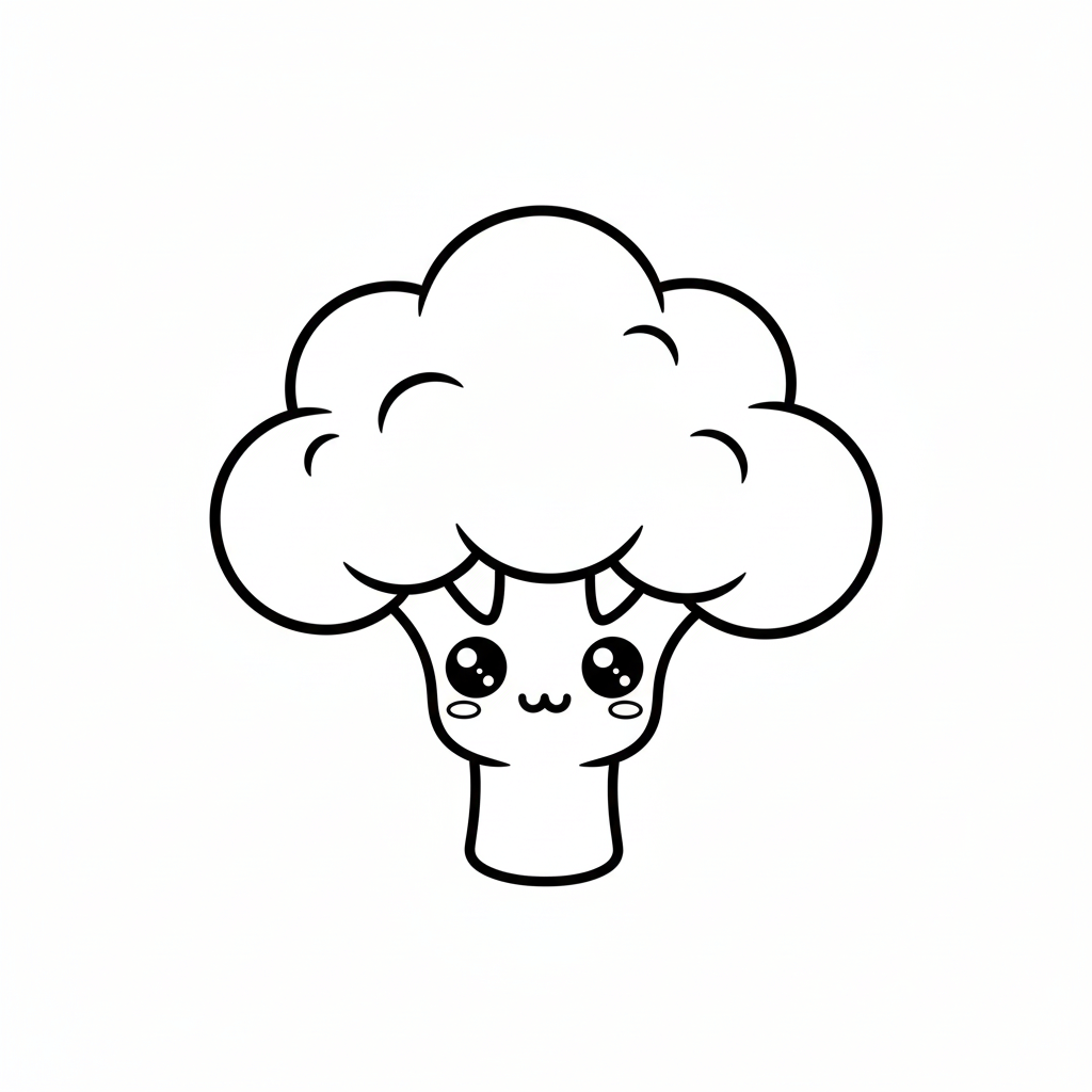 Broccoli Coloring Page