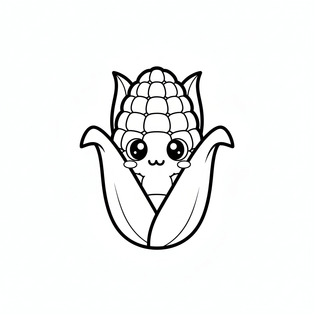 Corn Coloring Page