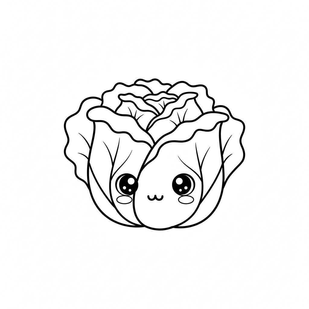 Lettuce Coloring Page