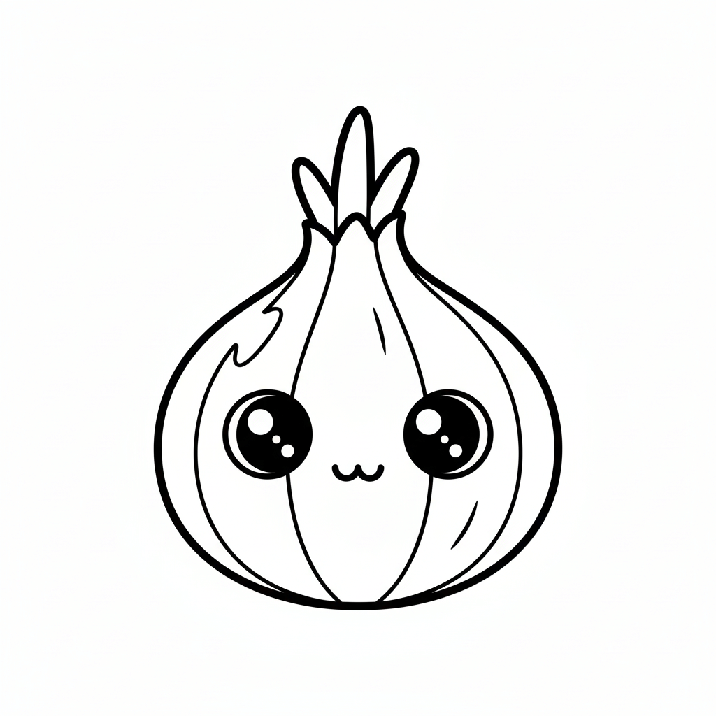 Onion Coloring Page
