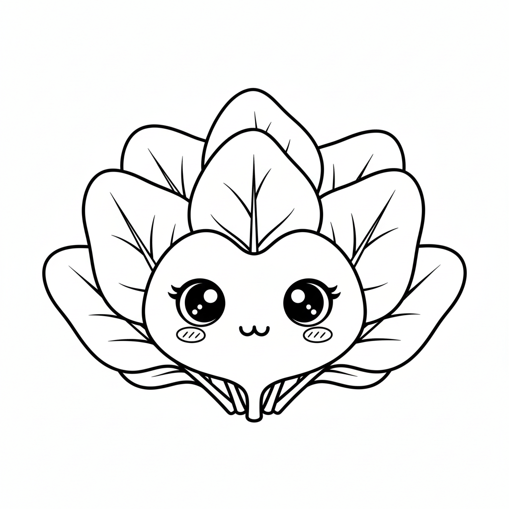 Spinach Coloring Page